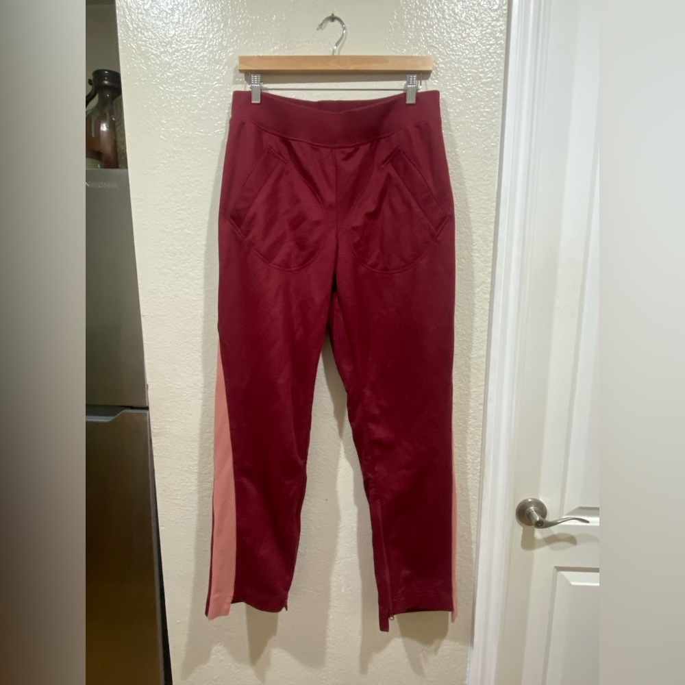 STELLA  MCCARTNEY FOR ADDIAS TRACK PANTS Burgundy and pink size Large